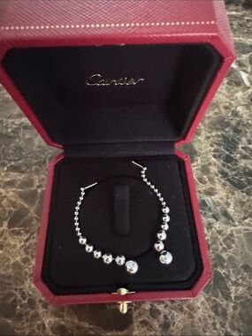 Cartier white gold diamond Graduated Drop Earrings
